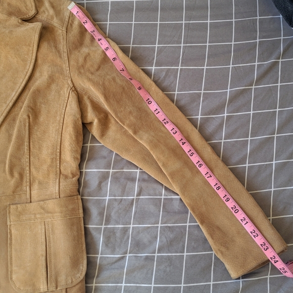 90s vintage brown suede jacket - Picture 2 of 4